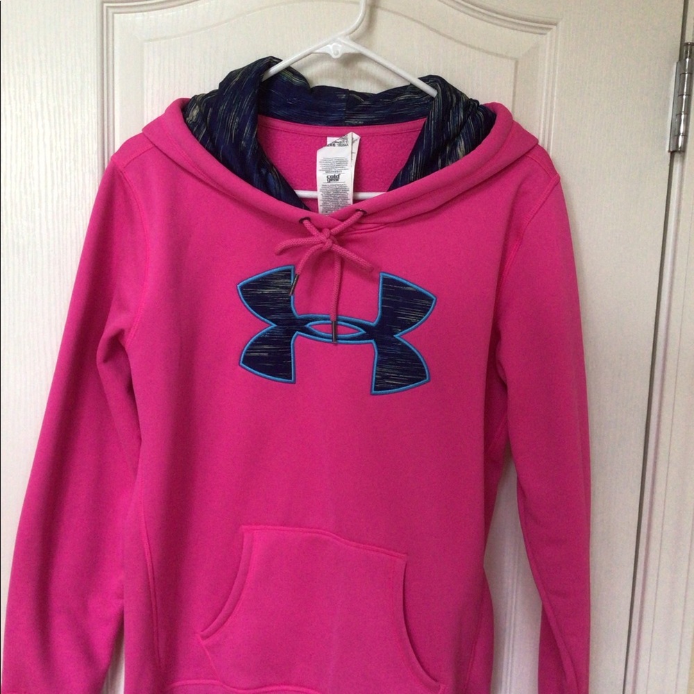 Hot pink Under Armour hoodie